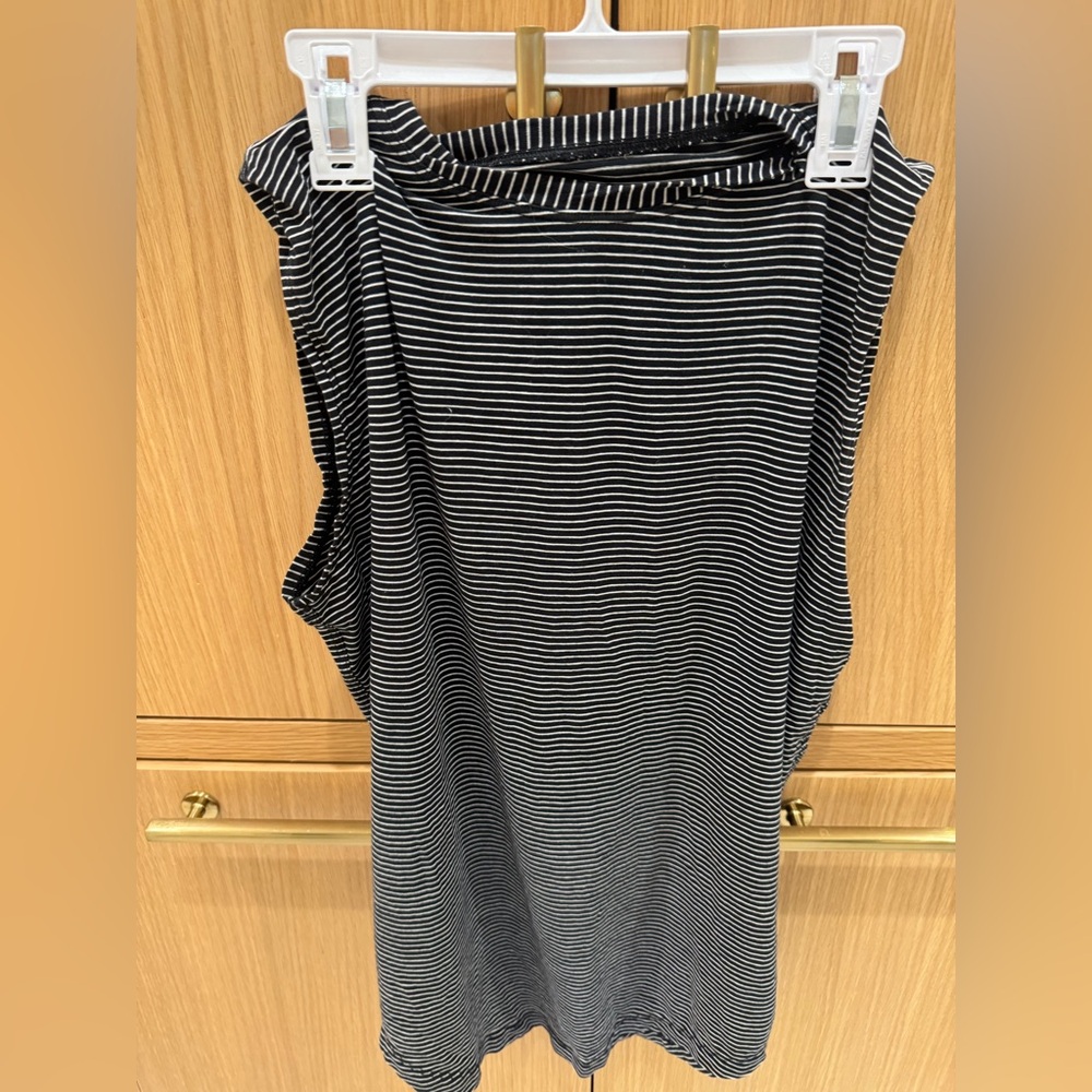 lululemon athletica Black and White Striped Muscle Tee